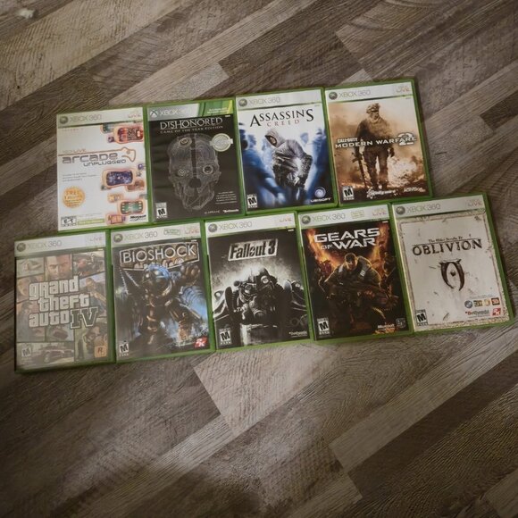Xbox Other - Microsoft OS Xbox 360 Game Lot 9 Essential Hits GTA IV BioShock Fallout 3